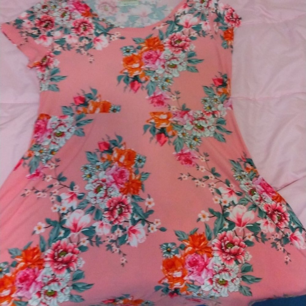 Pink flower dress